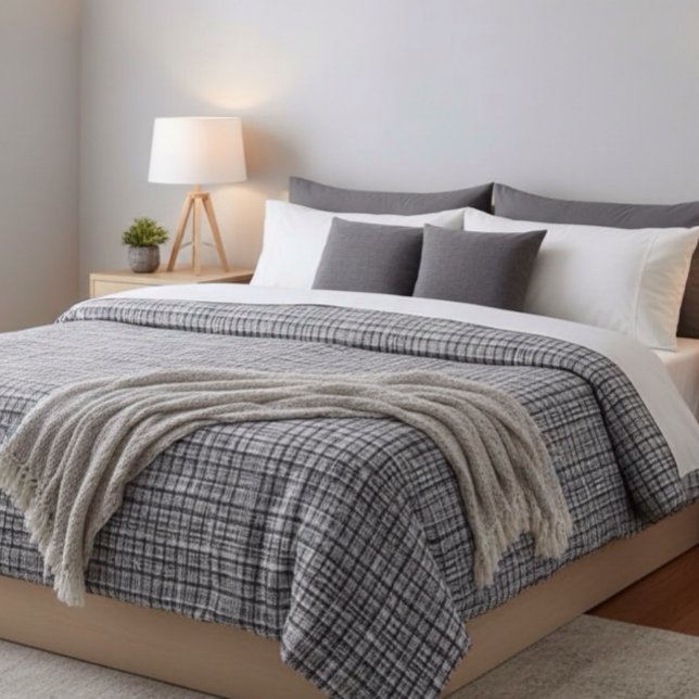 Rustic Farmhouse Black Tweed Duvet Cover (Creator Uploaded)