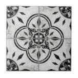 Rustic Farmhouse Black White Pattern Country Chic Ceramic Tile<br><div class="desc">"Rustic Farmhouse Black and White Pattern in a modern,  Country Chic style,  ceramic tile" is part of a set of tiles for home decor,  kitchen,  bathroom or design other fun products with.  Art created by internationally licensed artist and designer,  Audrey Jeanne Roberts,  copyright.</div>