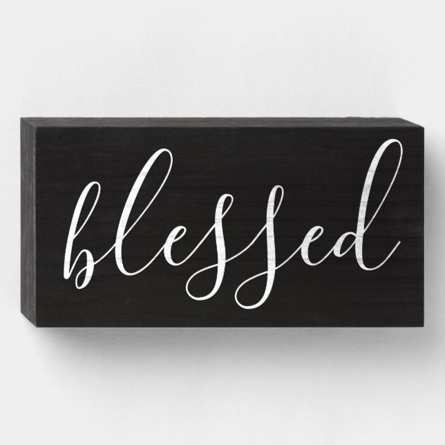 Rustic Farmhouse Blessed Sign (Front Horizontal)