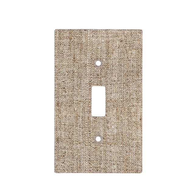 Rustic Farmhouse Burlap Light Switch Cover (Front)