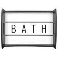 Rustic Farmhouse Chic White Black Bathroom Tray