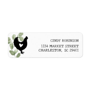 Rustic Farmhouse Chicken Return Address Label