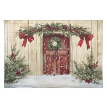 Rustic Farmhouse Christmas Scene