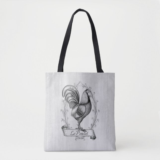 Rustic Farmhouse Country French Hand Drawn Tote Bag (Front)