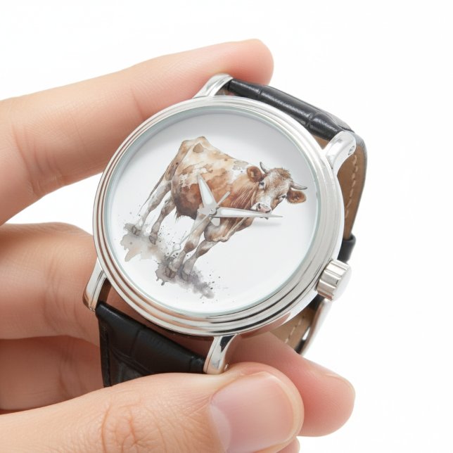 Rustic Farmhouse Cow Portrait  Watch (Creator Uploaded)