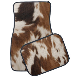 Rustic Farmhouse Cowboy Cow Print Western Country Car Floor Mat