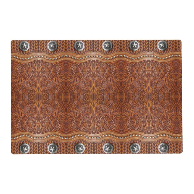 Rustic Farmhouse Cowboy Western Country Pattern  Placemat (Front)