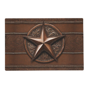 Rustic Farmhouse Cowboy Western Country Texas Star Placemat