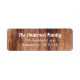 Rustic Farmhouse Dark Brown Barn Wood Label | Zazzle
