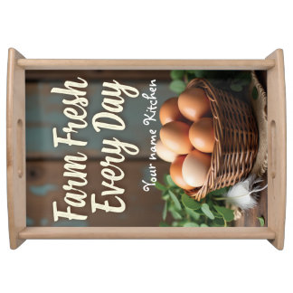 Rustic Farmhouse Eggs Serving Tray
