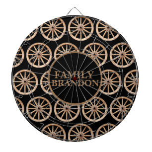 Rustic Farmhouse Elegant Old-Fashion Wooden Wheel Dart Board