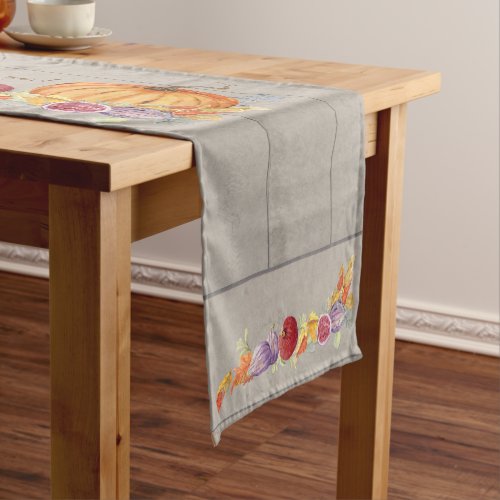 Rustic Farmhouse Fall in the Air Pumpkin Harvest Short Table Runner