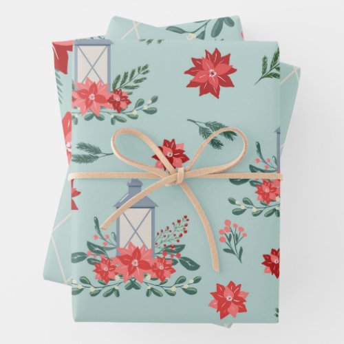 Rustic Farmhouse Florals Wrapping Paper Set 