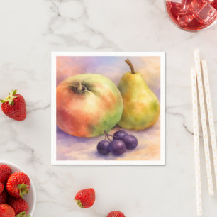 Rustic Farmhouse Fruit Cocktail Napkins