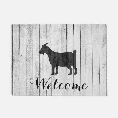 Rustic Farmhouse Goat Wood Panel Doormat