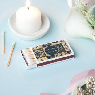 Rustic farmhouse, Gold Blue Judaica Aesthetics, Matchboxes