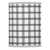 Rustic Farmhouse Gray and White Buffalo Check Lamp Shade (Front)