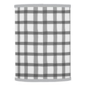 Rustic Farmhouse Gray and White Buffalo Check Lamp Shade (Back)