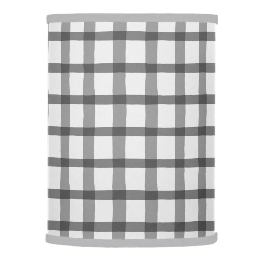 Rustic Farmhouse Gray and White Buffalo Check Lamp Shade (Right)