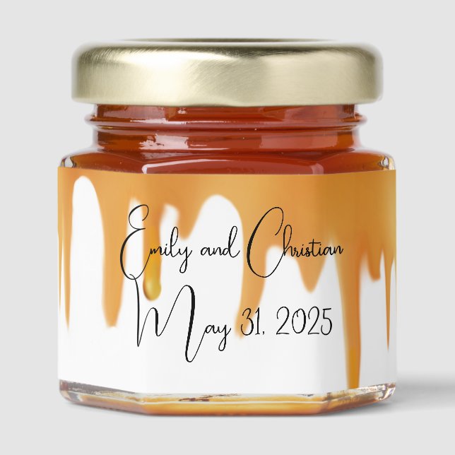 Rustic Farmhouse  Honey Jar Favors (Front)