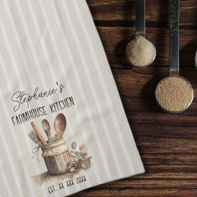 Rustic Farmhouse Kitchen Utensils Towel (Creator Uploaded)