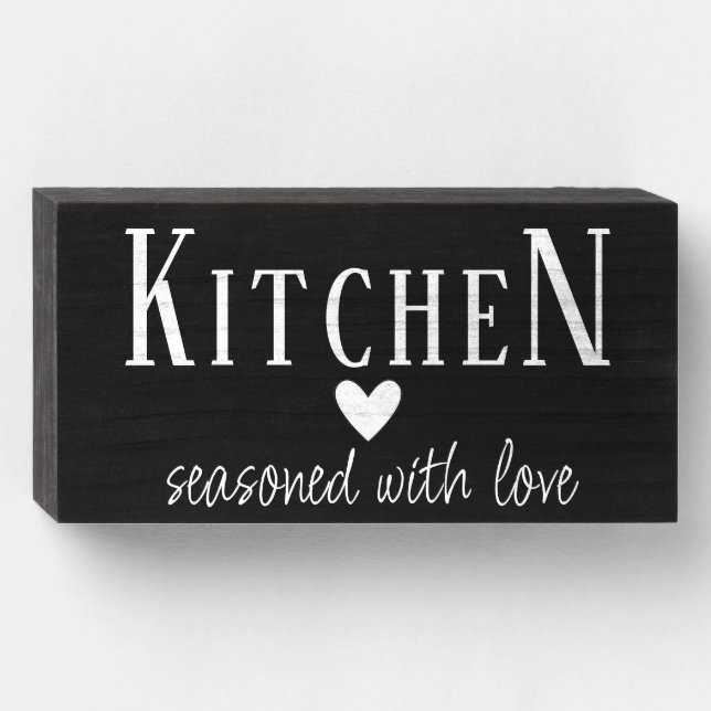 Rustic Farmhouse Kitchen Wall Decor Wooden Box Sign (Front Horizontal)