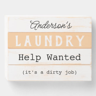 Rustic Farmhouse Laundry Room  Wooden Box Sign