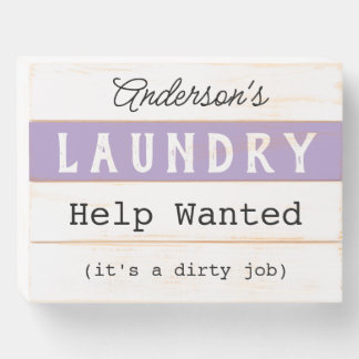 Rustic Farmhouse Laundry Room  Wooden Box Sign