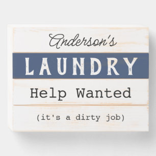 Rustic Farmhouse Laundry Room Wooden Box Sign