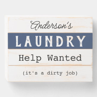 Rustic Farmhouse Laundry Room  Wooden Box Sign