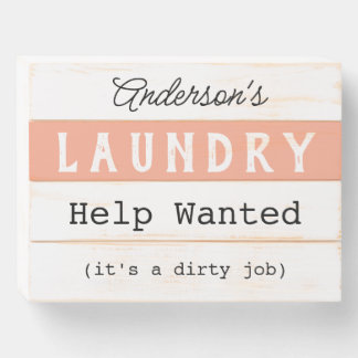 Rustic Farmhouse Laundry Room  Wooden Box Sign