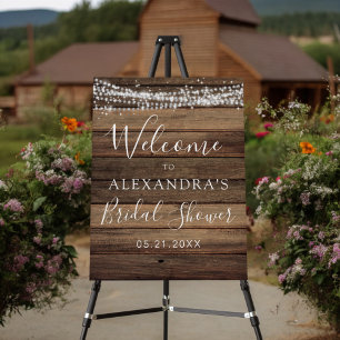 Rustic Farmhouse Lights Bridal Shower Foam Board