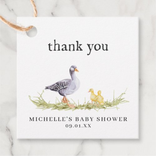 Rustic Farmhouse Mother Goose  Baby Shower Favor Favor Tags