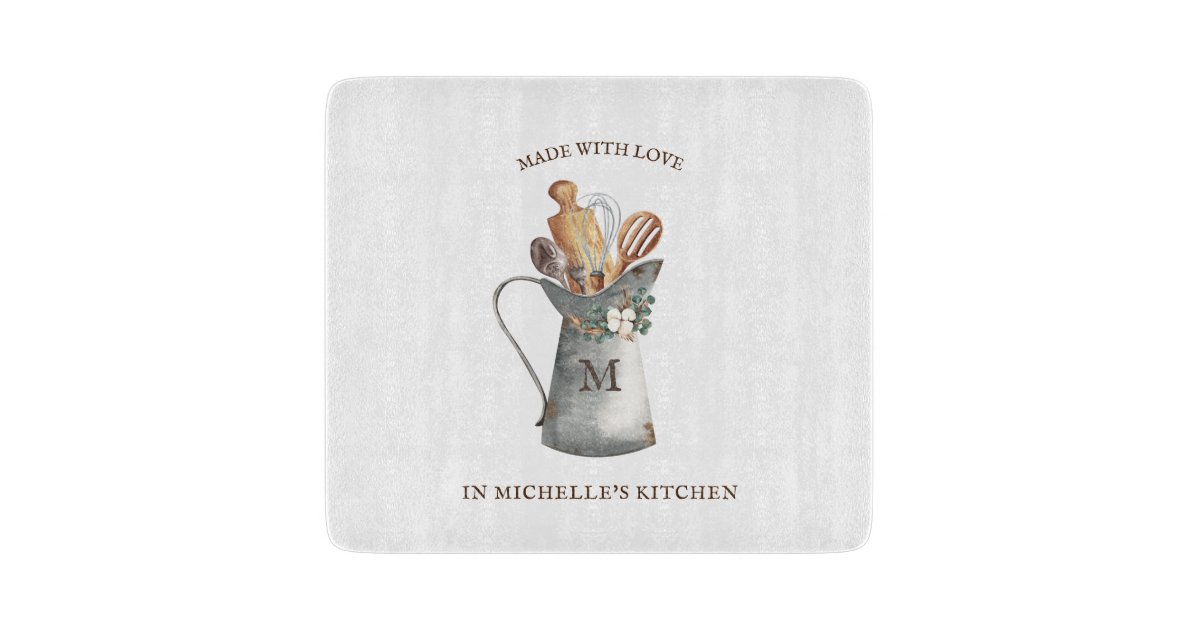 Rustic Farmhouse Name Cutting Board | Zazzle