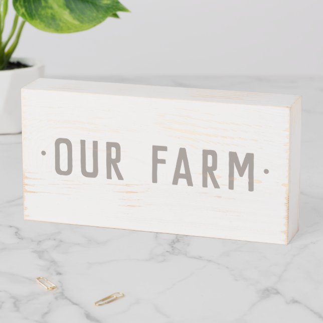Rustic Farmhouse Our Farm Sign (In Situ Horizontal)
