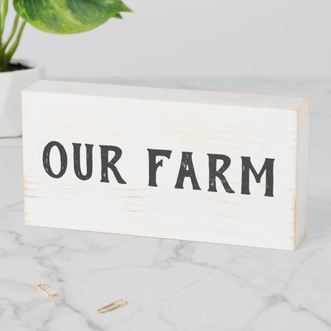 Rustic Farmhouse Our Farm Sign (In Situ Horizontal)