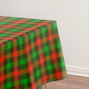 Rustic Farmhouse Plaid Vintage Multi Colored Tablecloth