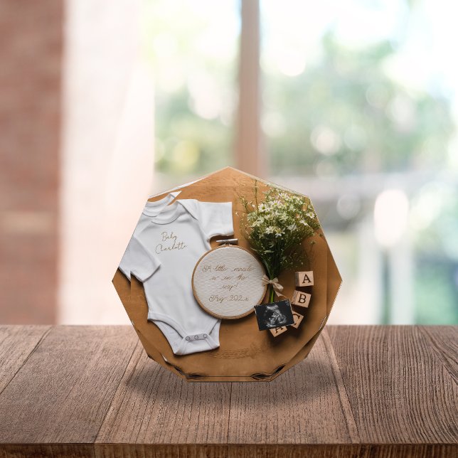 Rustic farmhouse Pregnancy Announcement keepsake  Photo Block (Creator Uploaded)