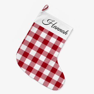Rustic Farmhouse Red Checked Merry Christmas