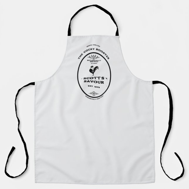 Rustic Farmhouse Rooster | Custom Name & Est. Year Apron (Front)