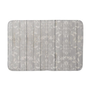 Rustic Farmhouse Shabby Chic White Wood Decorative Bath Mat