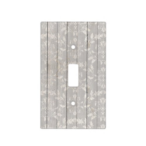 Rustic Farmhouse Shabby Chic White Wood Decorative Light Switch Cover