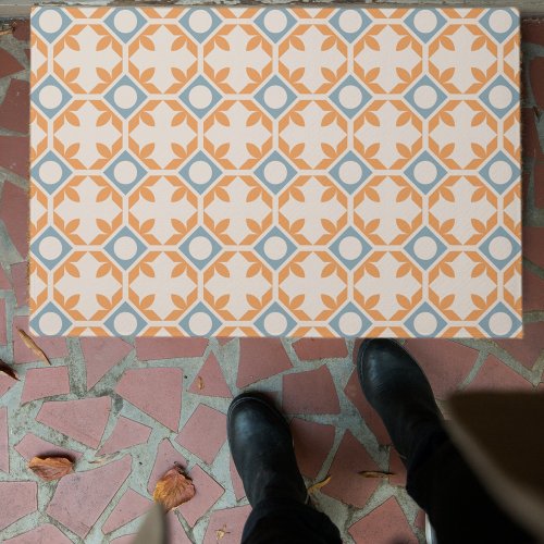 Rustic Farmhouse Tile Pattern Doormat