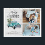 Rustic Farmhouse Truck | Christmas Photo Collage Holiday Postcard<br><div class="desc">This rustic Christmas postcard is a charming farmhouse holiday theme perfect for anyone on your mailing list. A trendy holiday card featuring beautiful watercolor vintage truck and your photos. Add your custom wording to this design by using the "Edit this design template" boxes on the right hand side of the...</div>