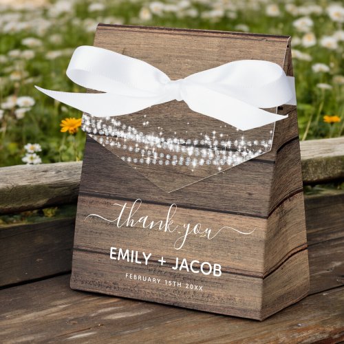 Rustic Farmhouse Wedding Thank You Favor Boxes