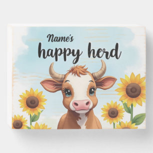 Rustic Farmhouse Welcome Sign – [Name]’s Happy Her