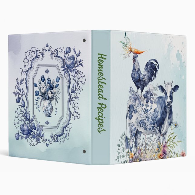 Rustic Farmhouse Whimsical Recipes Binder (Background)
