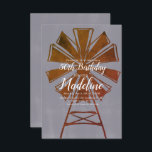 Rustic Farmhouse Windmill 50th Birthday Invitation<br><div class="desc">Shop Adorable One of a Kind Invitations Designed by Dream Big Digital Design</div>
