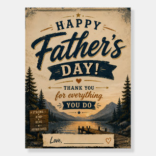 Rustic Father’s Day Mountain Poster