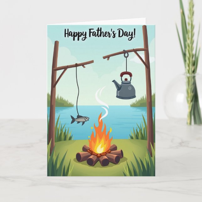 Rustic Fathers Day Camp Card (Front)